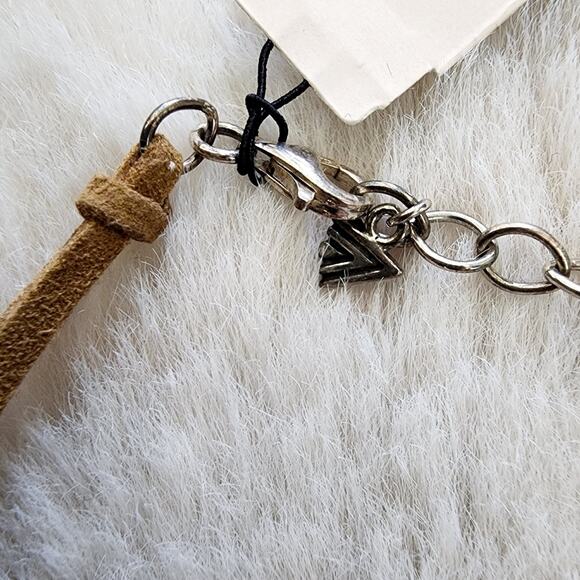 Peyote Bird Free Spirit Rose Quartz Brown Wood Beaded Leather Necklace NEW - Picture 8 of 12